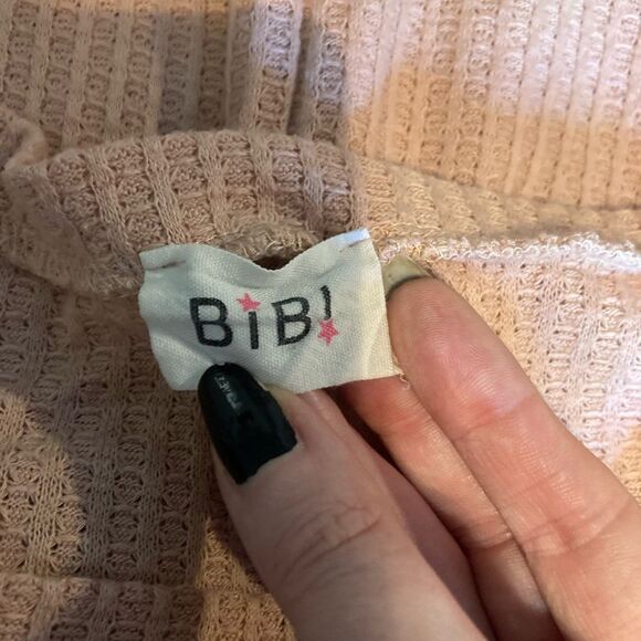 BiBi Blush Pink Short Sleeve waffle knit top - Picture 3 of 6